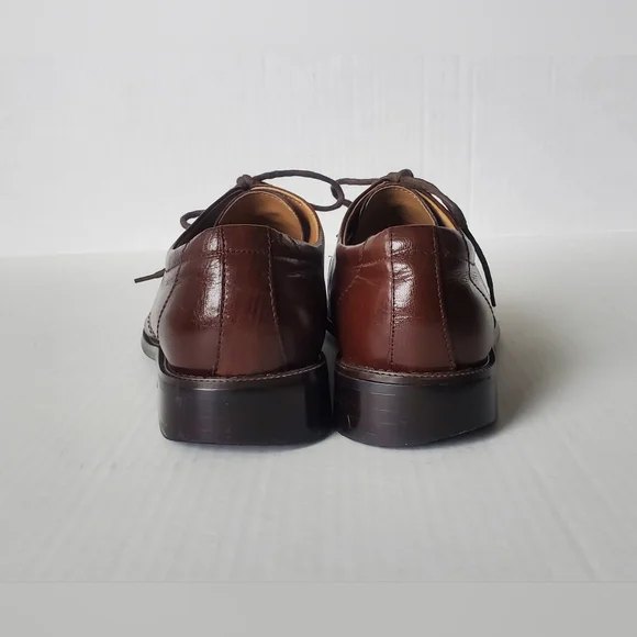 Zengara Men's Brown Leather Dress Shoes Sz 9M - Picture 7 of 11